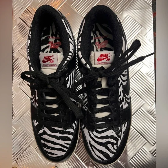 Nike Black and White Zebra Print Sneakers