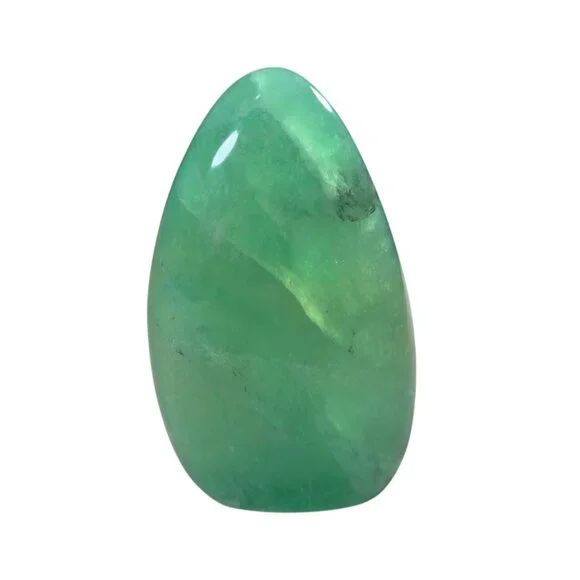 Fluorite Freeform Polished Green Stone Crystal Mineral 4.75 In Tall Decor China‎