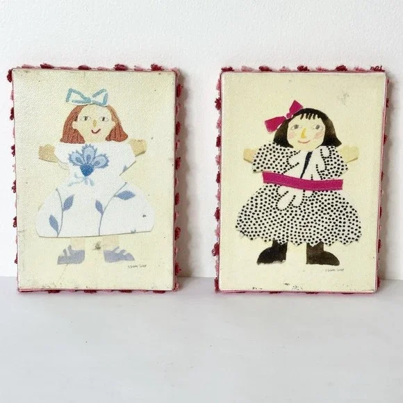 lot of 2 Oopsy Daisy kids 5x7” art work By Melissa Sweet Wall Decor‎
