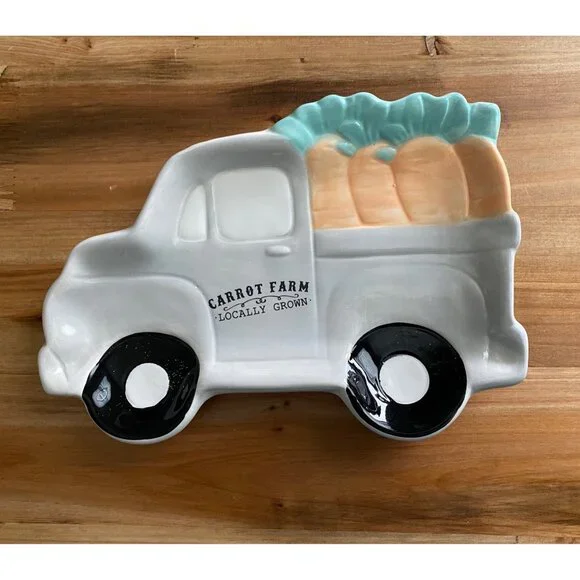 Easter Plate Tray CARROT FARM-LOCALLY GROWN Easter decoration pickup truck plate