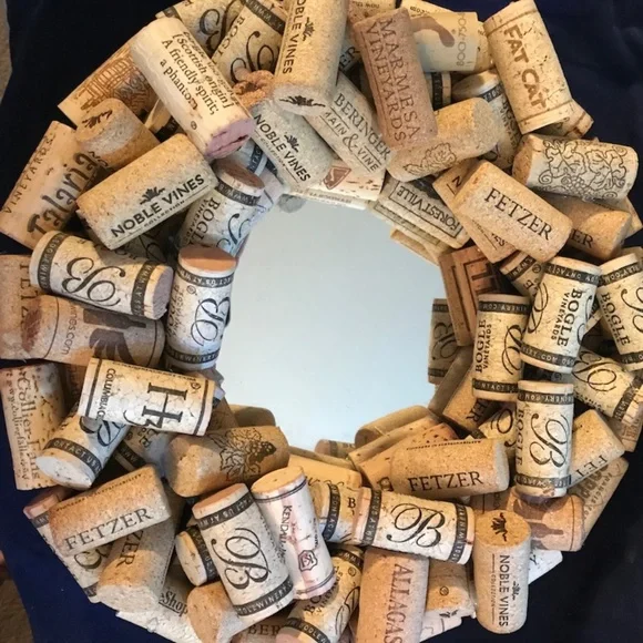 Handmade Wine Cork Mirror Decoration 10