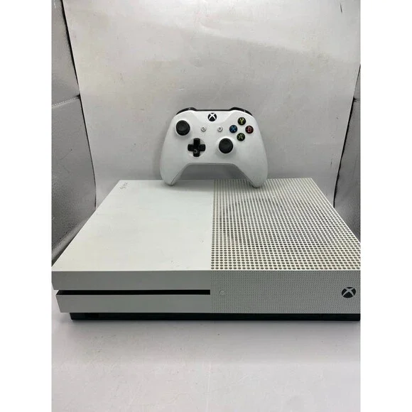 Microsoft Xbox One S 500GB White Console With Controller + Wires Tested