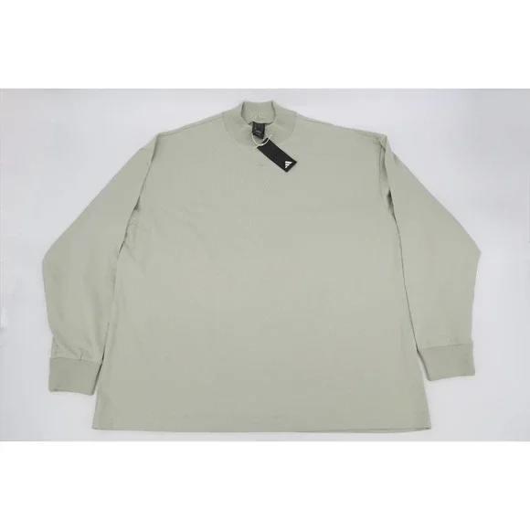 Adidas Mens Medium Halo Green Basketball Long Sleeve‎ Tee T-shirt IA3422 NWT