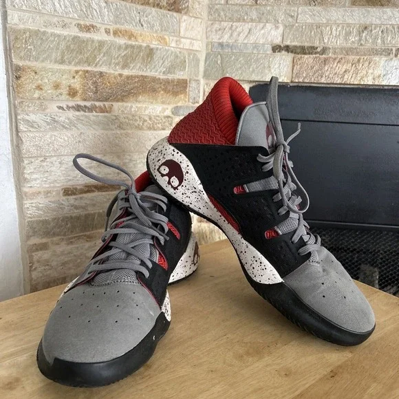 Adidas Pro Vision Men's Basketball‎ Shoes Grey Burgundy Skull G27754 Size 10.5