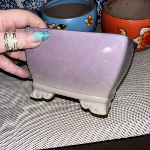 💋❤️Purple Ceramic Planter😎❤️🥰