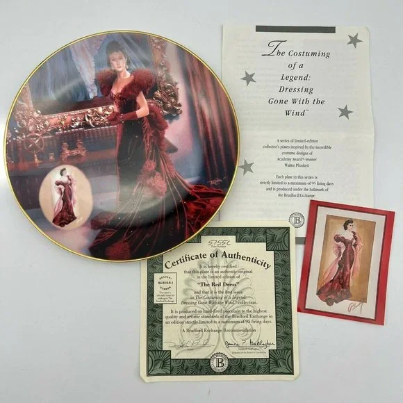 Bradford Exchange The Red Dress Gone With The Wind 1993 Collectors Plate