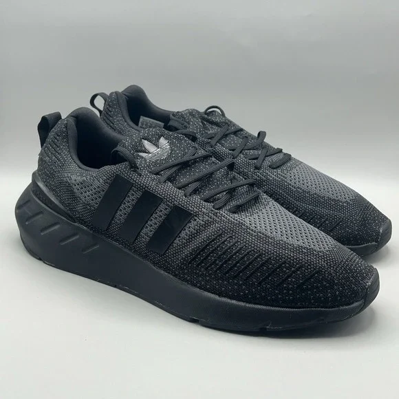 2022 Adidas Swift Run 22 Dark Grey Black Running Shoes - Men's Size 12 USED