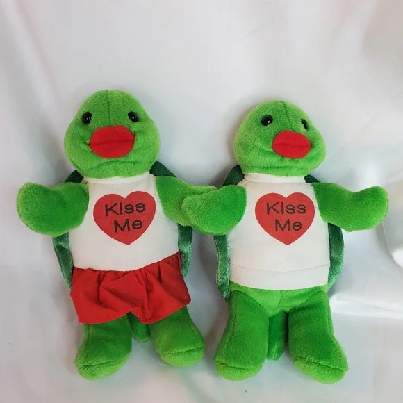 Kissing Turtles Magnetic Plush‎ Stuffed Animals Applause Green Valentines