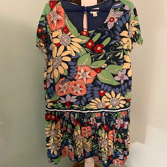 Gymboree Girls 10/12 Tropical Floral print dress