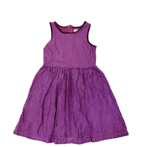 Epic Threads Lace Sleeveless Dress Velvet Accents Girls Size Medium