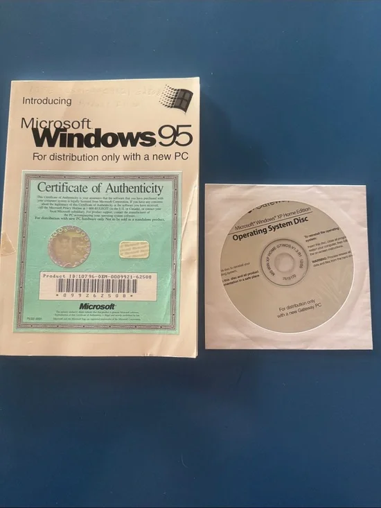 Microsoft Windows 95 Certificate of Authenticity Green Label