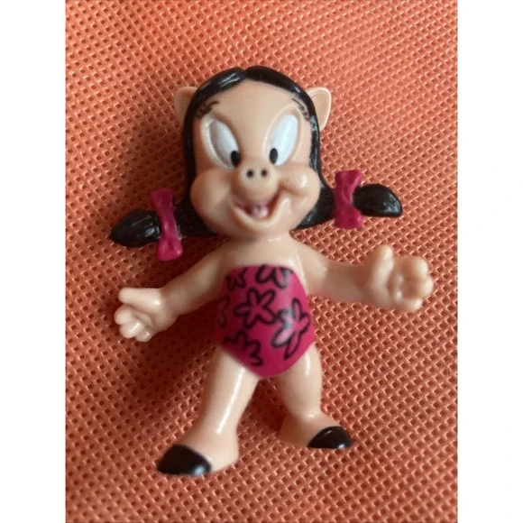 Warner Bros 1991 Looney Tunes Petunia Pig Figure‎ In Bathing Suit 2.5