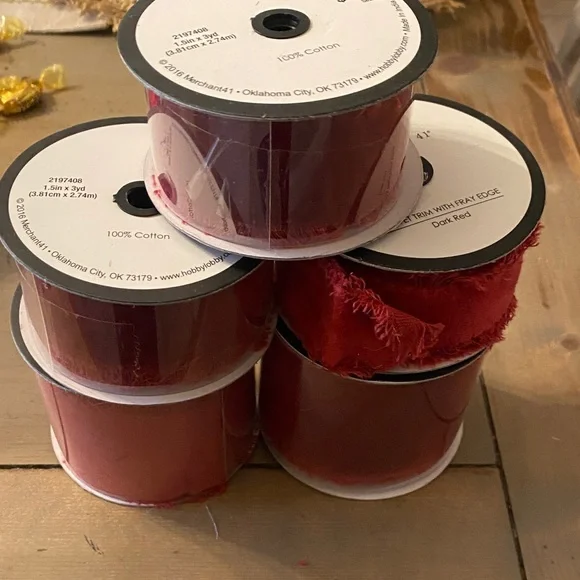 Red Velvet Ribbon Set