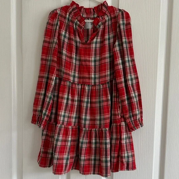 Cat & Jack Plaid Notch Neck Dress