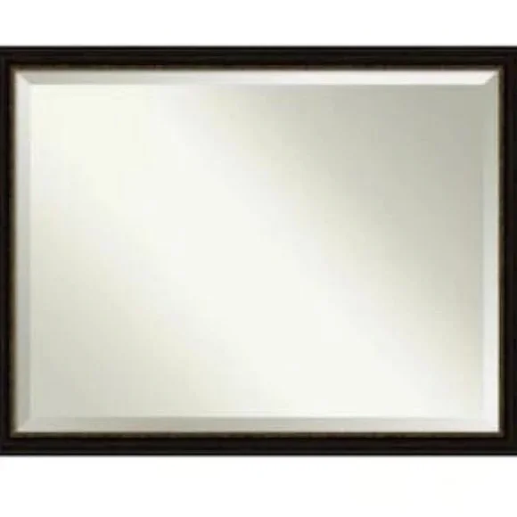 Amanti Art Rectangle Bronze/Copper Metallic Modern Mirror size 43.50 in. x 33.50
