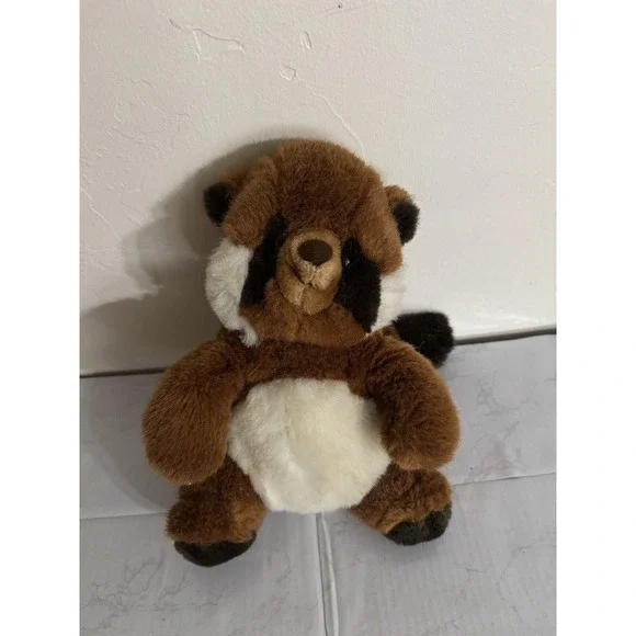VTG 1985 Prestige Toy Corp. Collection Raccoon Plush Stuff Animal WhiteBelly 11
