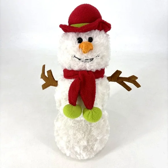 Animal Adventure Large White Snowman Plush Toy 16