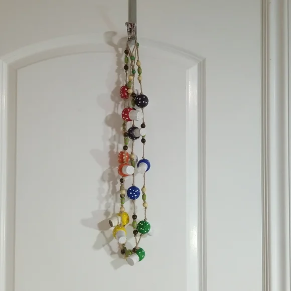Hand Crafted Champagne Cork Rainbow Toadstools Garland 89
