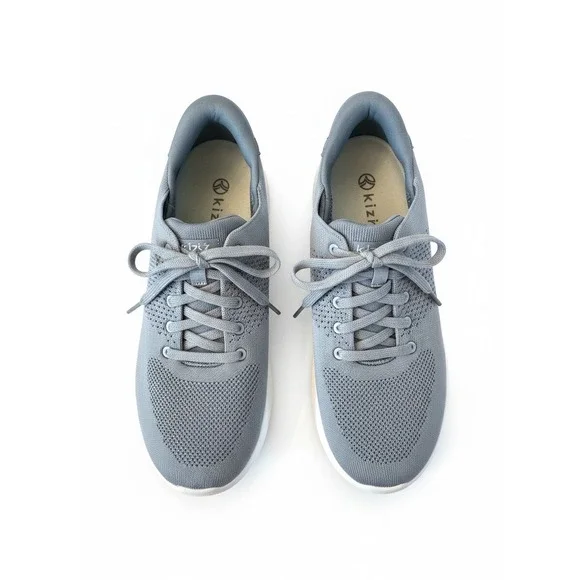 Kizik Lima Slip On Sneakers Mens 10 Grey Hands Free Knit Athletic