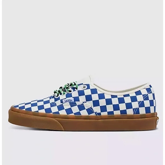 NEW Vans Authentic Checkerboard Blue/White Sneakers Men’s Size 6