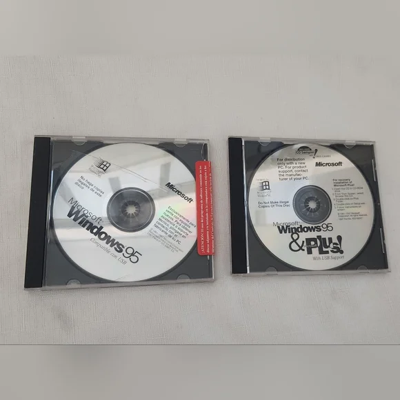 Microsoft Windows 95 with Games and Microsoft Windows 95 & Plus with USB Support