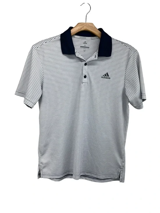 Adidas Golf Navy White Performance Polo Mens Medium