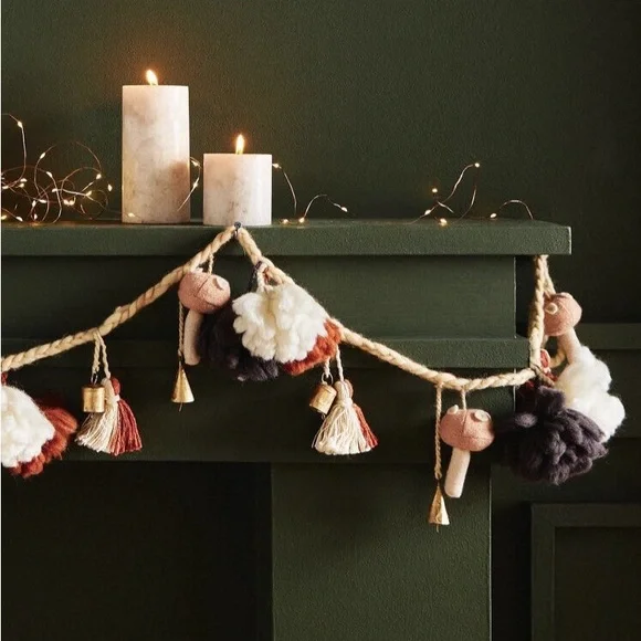 Anthropologie Cozy Pom Pom Garland
