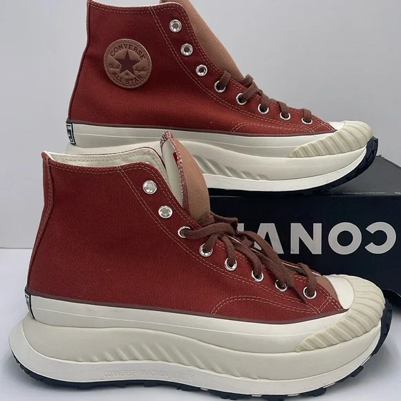 Converse Men’s CHUCK 70 AT-CX HI RITUAL RED/CLAY POT/RED OAK A06119C Platforms
