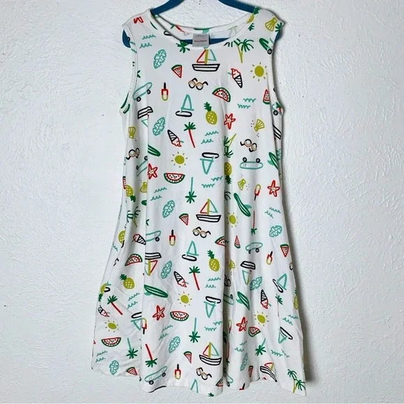 Hanna Andersson Beachy Summer Swing Dress Sleeveless Sz 140/10