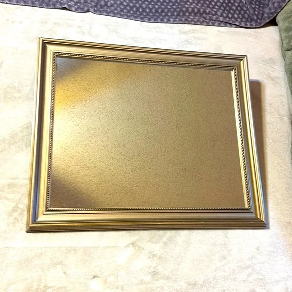 Mirror Molded Ornate Framed Beaded Edge-Antique Gold Color Wall/Vanity Mirror