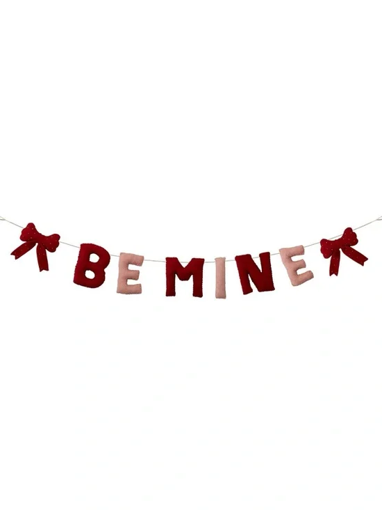 Be Mine Valentine Garland - Red & Pink Holiday Decor