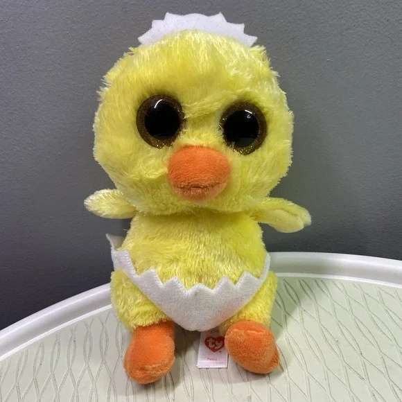 TY BEANIE BOO PEETIE THE YELLOW CHICK 15CM BRAND‎ NEW WITH TAGS EASTER BOOS