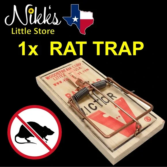 1x‎ Victor M200 Rat Snap Trap Traditional Wood Rodent Control Trampas Para Ratas