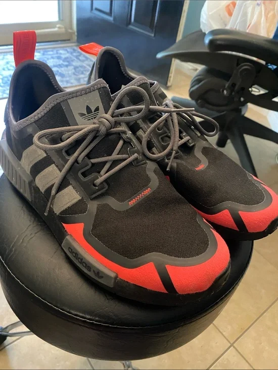 adidas Black & Red Athletic Sneakers