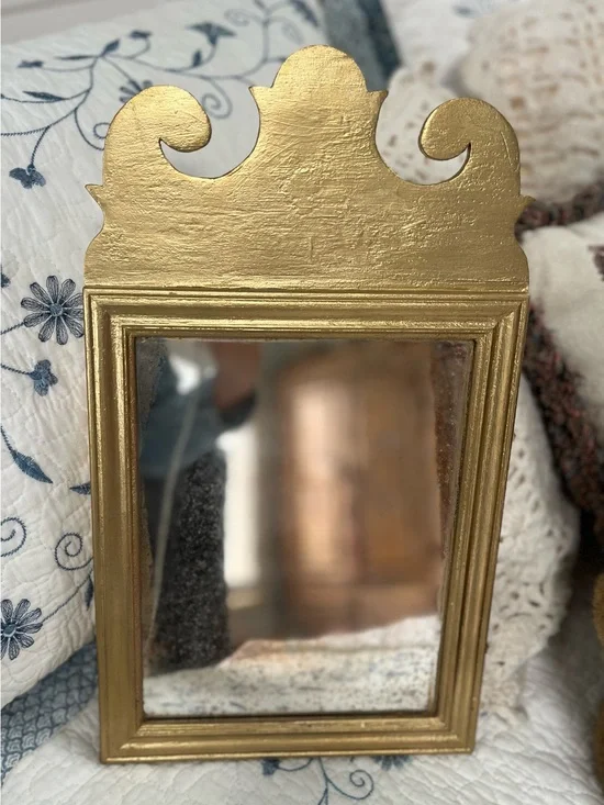 Antique gold painted Decorative Wall distressed Mirror - Elegant Home Wall Decor