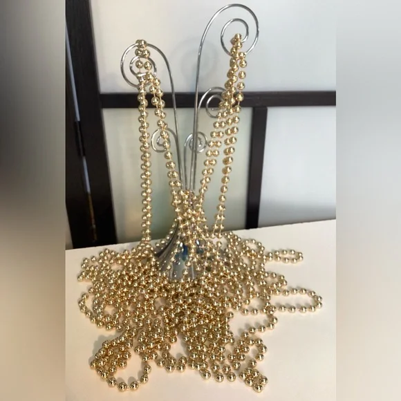 Golden beaded string/garland 8 yards