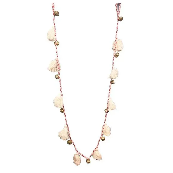 St. Nicholas Square® Kringle's Cottage Jingle Bell Tassel Garland/84 inches