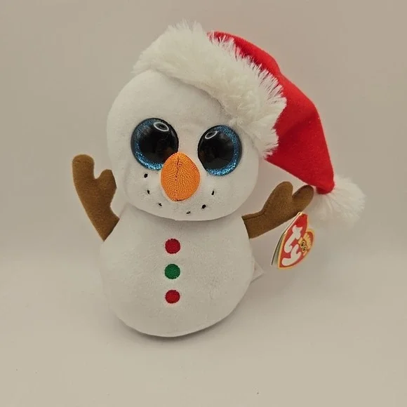 Scoop TY Beanie Baby Snowman‎ 6 Plushy Christmas