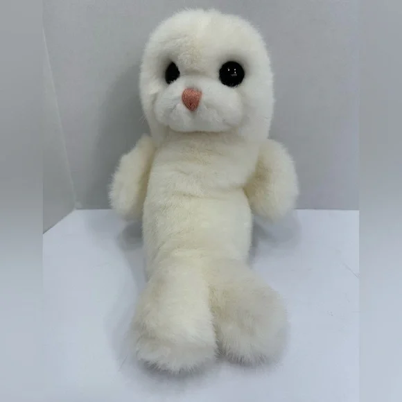 Ty Plush White Seal Toy for Small Pets size 8’ pre owned Exellent condition