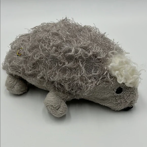 Vintage GANZ Porcupine Hedgehog Plush Toy White Gray 8 Inches HM368