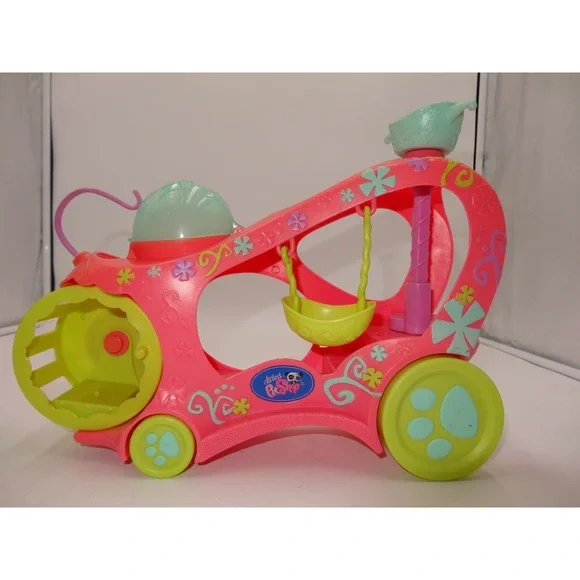 LPS Littlest Pet Shop Paw Powered Cruiser Car With Swing Hamster Wheel NO‎ Pet