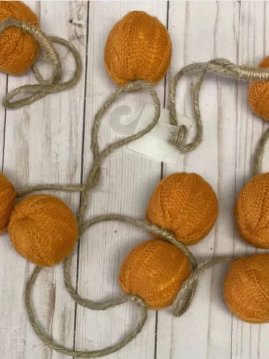 Fall Cable Knit Pumpkin Shape 6' Long 72