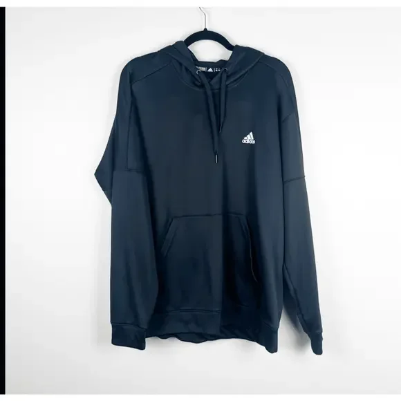 Adidas Men's Hooded Pullover Sweatshirt‎ Black Sz XL