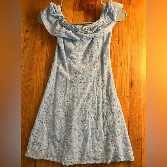 H&M Sky Blue Eyelet Dress