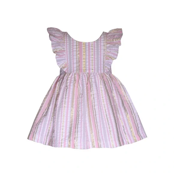 Bonnie Baby Seersucker Pinafore Dress Pink Size 18M 5263