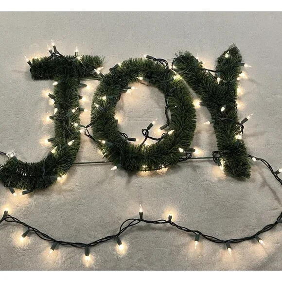 Christmas Decorations Marquee Light Up Garland JOY Letter Lights Holiday Decor