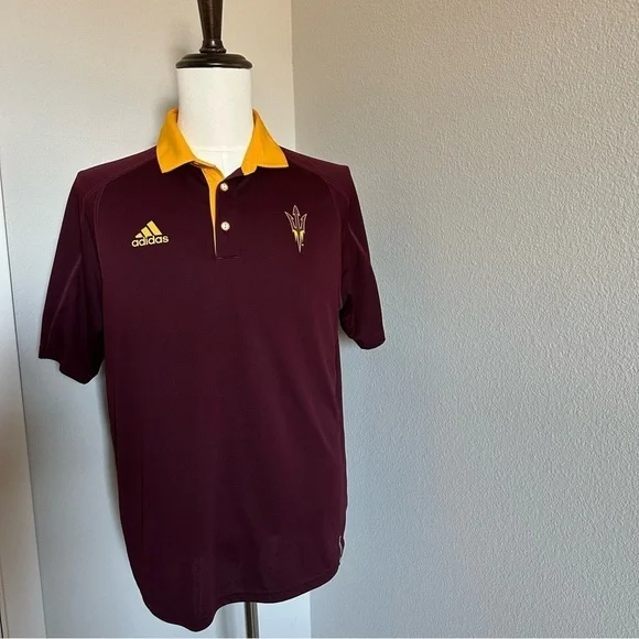 adidas Mens ASU Sun Devils Rugby Polo Shirt