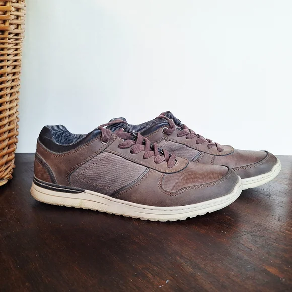 Ash Men's Henry Brown Leather Sneakers Size 9 Very Good Condition