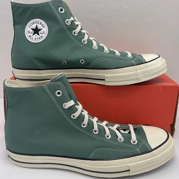 Converse Men's A06521C CHUCK 70 HI ADMIRAL ELM/EGRET/BLK Green High-Top Sneakers