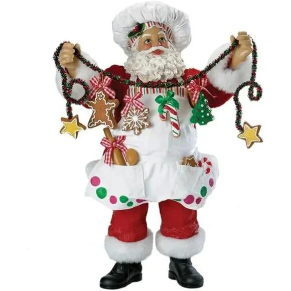 Kurt Adler 12-Inch Chef Santa Figurine - Colorful Holiday Décor for Christmas